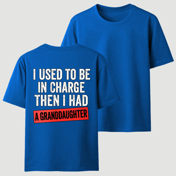 Grandpa Family Joke Contrast Text Casual Short Sleeve T-shirt