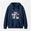 Vintage Close-Up Football Athlete Signature Graphic Washed T-Shirt Hoodie